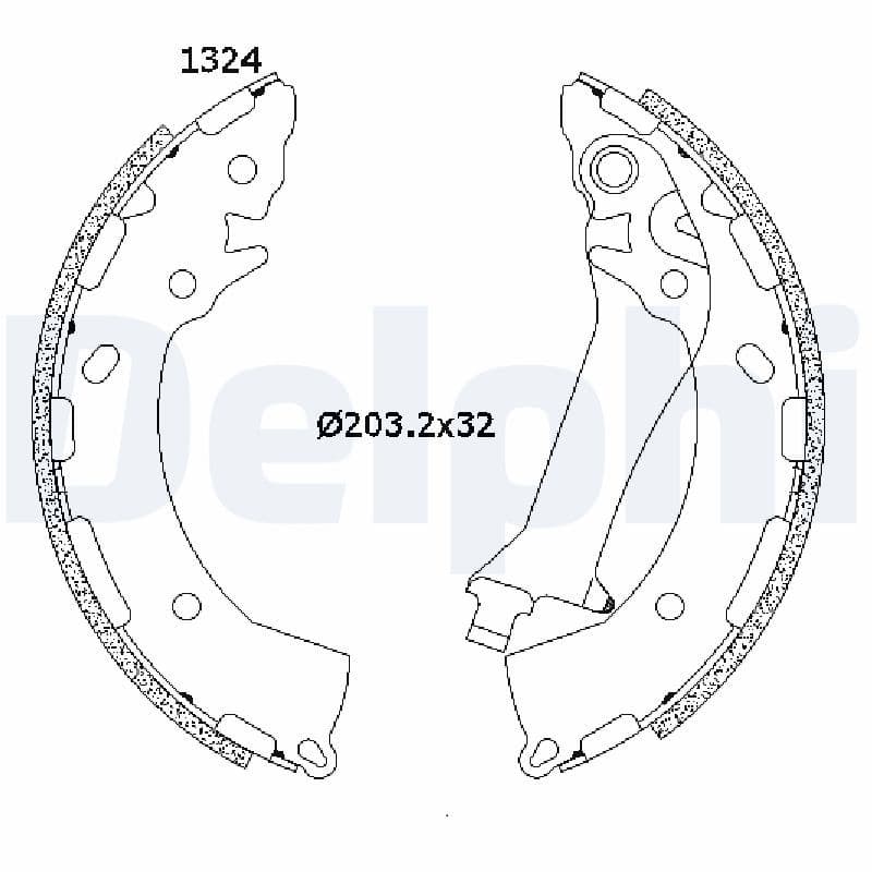 Bremžu loku komplekts DELPHI LS2200 1