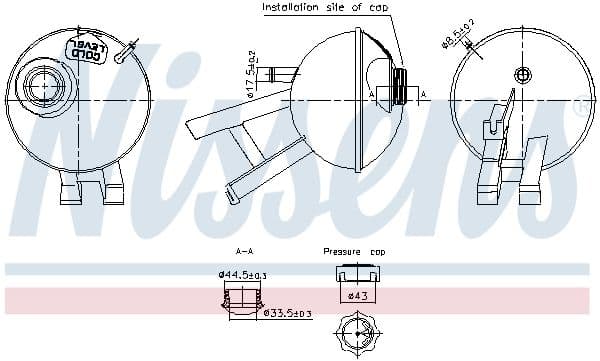 Kompensācijas tvertne, Dzesēšanas šķidrums NISSENS 996348 1