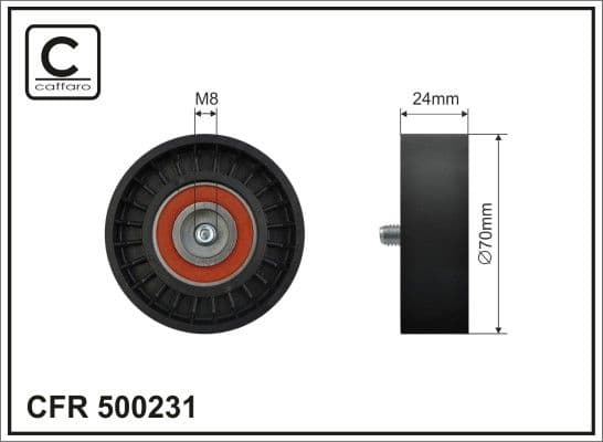 Spriegotājrullītis, Ķīļrievu siksna CAFFARO 500231 1