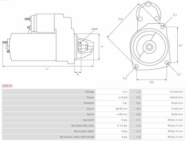 Starteris AS-PL S3015 5