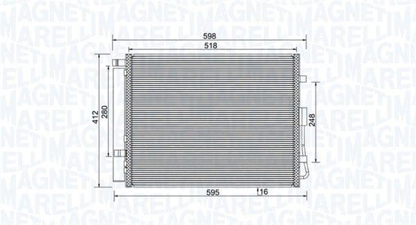 Kondensators, Gaisa kond. sistēma MAGNETI MARELLI 350203984000 1