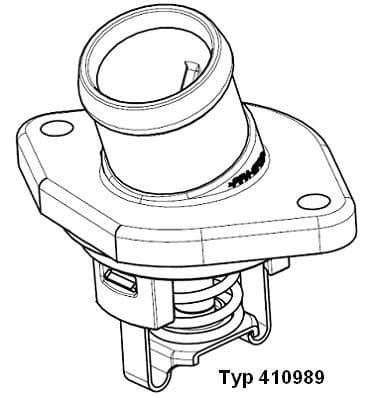 Termostats, Dzesēšanas šķidrums BorgWarner (Wahler) 410989.80D 1