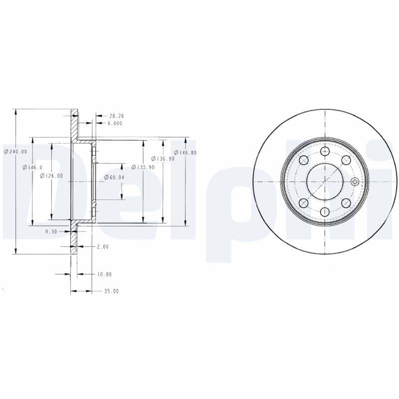 Bremžu diski DELPHI BG3567 1