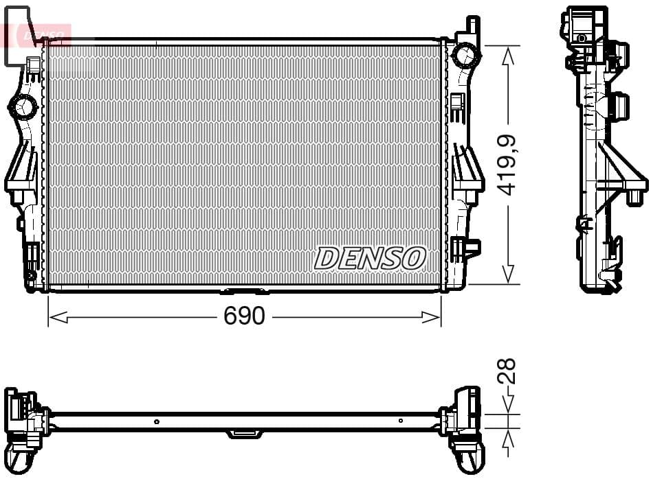 Radiators, Motora dzesēšanas sistēma DENSO DRM17113 1