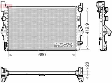 Radiators, Motora dzesēšanas sistēma DENSO DRM17113 1