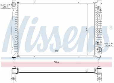 Radiators, Motora dzesēšanas sistēma NISSENS 60316 5