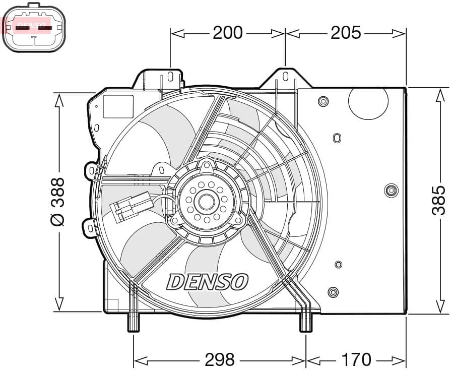 Ventilators, Motora dzesēšanas sistēma DENSO DER21024 1