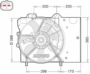 Ventilators, Motora dzesēšanas sistēma DENSO DER21024 1