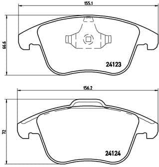 Bremžu uzliku kompl., Disku bremzes BREMBO P 24 076 1