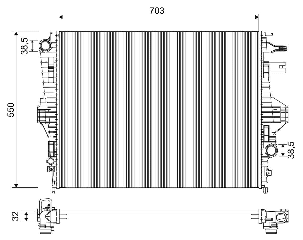 Radiators, Motora dzesēšanas sistēma VALEO 701225 1