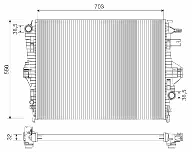 Radiators, Motora dzesēšanas sistēma VALEO 701225 1