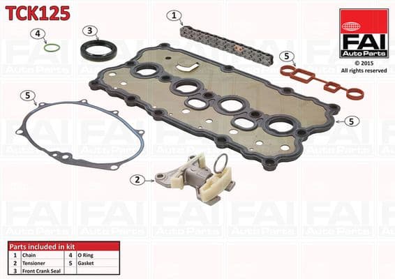 Sadales vārpstas piedziņas ķēdes komplekts FAI AutoParts TCK125 1