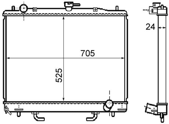 Radiators, Motora dzesēšanas sistēma MAHLE CR 1072 000S 1