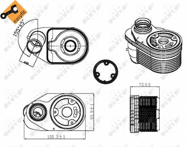 Eļļas radiators, Motoreļļa NRF 31324 5