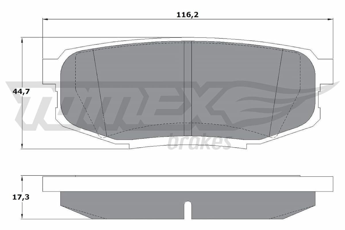 Bremžu uzliku kompl., Disku bremzes TOMEX Brakes TX 17-78 1