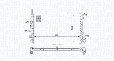 Radiators, Motora dzesēšanas sistēma MAGNETI MARELLI 350213177600 1