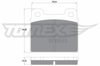 Bremžu uzliku kompl., Disku bremzes TOMEX Brakes TX 10-18 1