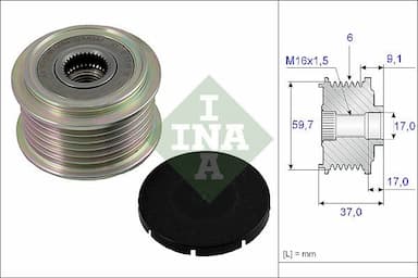 Ģeneratora brīvgaitas mehānisms Schaeffler INA 535 0017 10 1