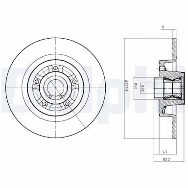 Bremžu diski DELPHI BG9023RS 1