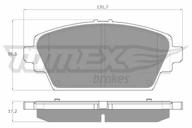 Bremžu uzliku kompl., Disku bremzes TOMEX Brakes TX 12-94 1