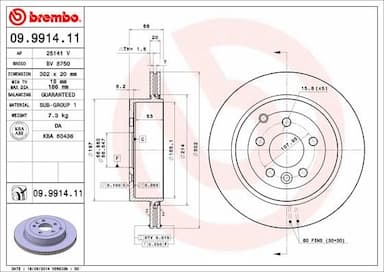 Bremžu diski BREMBO 09.9914.11 1