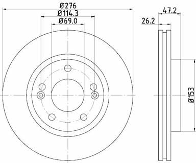 Bremžu diski HELLA 8DD 355 110-951 4