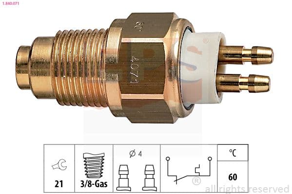 Termoslēdzis, Dzesēšanas škidruma brīdinājuma spuldze EPS 1.840.071 1