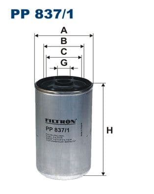 Degvielas filtrs FILTRON PP 837/1 1