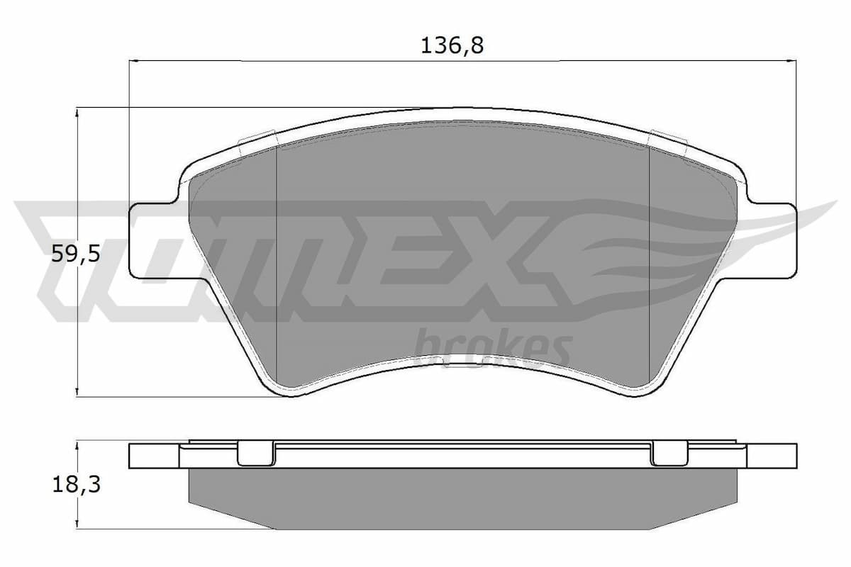 Bremžu uzliku kompl., Disku bremzes TOMEX Brakes TX 13-54 1