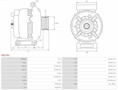 Ģenerators AS-PL A6274S 5