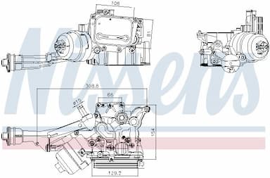 Eļļas radiators, Motoreļļa NISSENS 91352 5