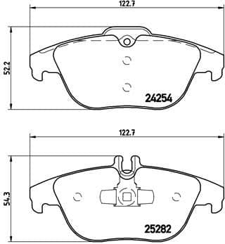 Bremžu uzliku kompl., Disku bremzes BREMBO P 50 104 1