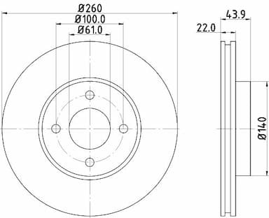 Bremžu diski HELLA 8DD 355 118-291 4