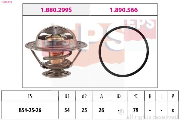 Termostats, Dzesēšanas šķidrums EPS 1.880.525 1