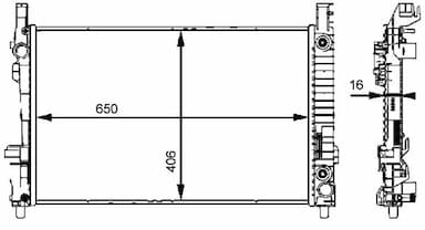 Radiators, Motora dzesēšanas sistēma MAHLE CR 661 000P 2