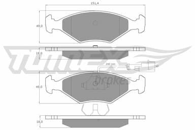 Bremžu uzliku kompl., Disku bremzes TOMEX Brakes TX 10-791 1