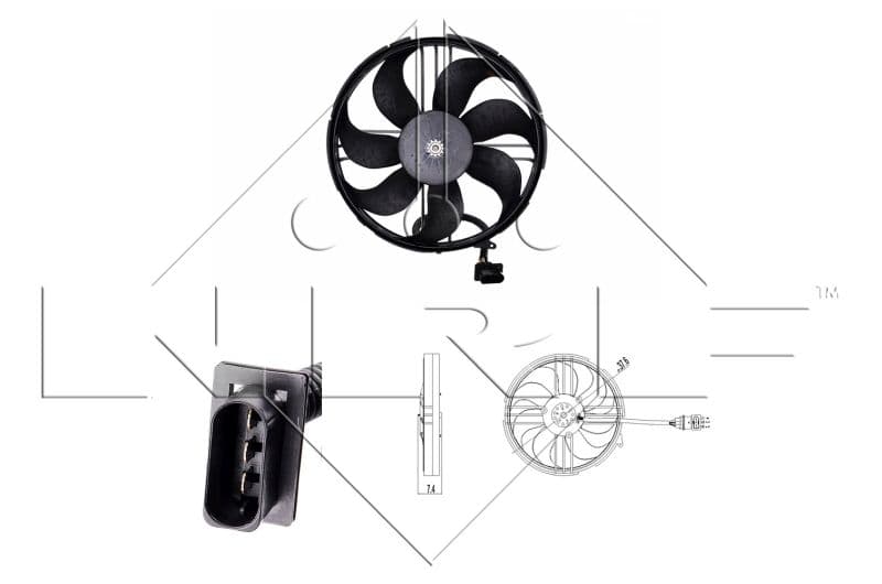 Ventilators, Motora dzesēšanas sistēma NRF 47409 1