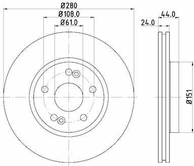 Bremžu diski HELLA 8DD 355 127-741 4