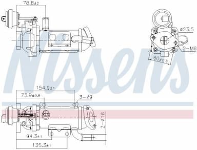 Radiators, Izplūdes gāzu recirkulācija NISSENS 989289 1