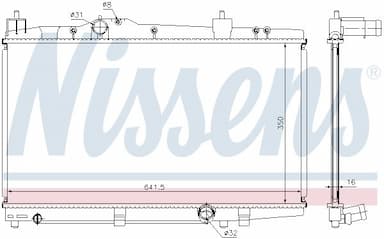 Radiators, Motora dzesēšanas sistēma NISSENS 64655A 5