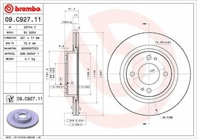 Bremžu diski BREMBO 09.C927.11 1