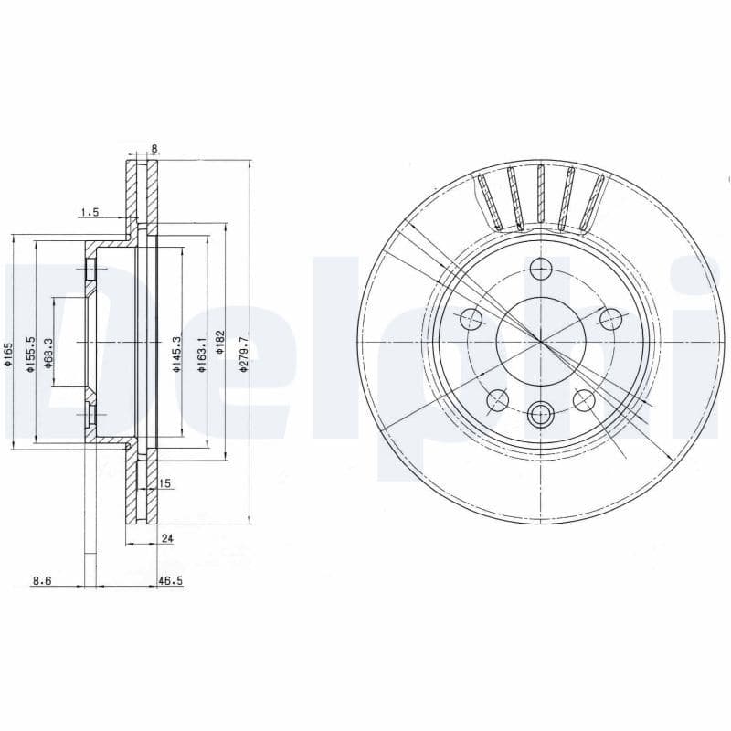 Bremžu diski DELPHI BG3417 1