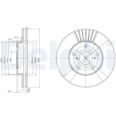 Bremžu diski DELPHI BG3856 1