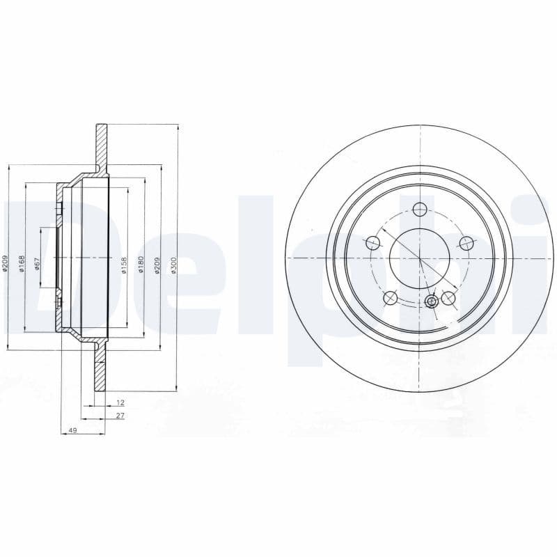 Bremžu diski DELPHI BG4298C 1