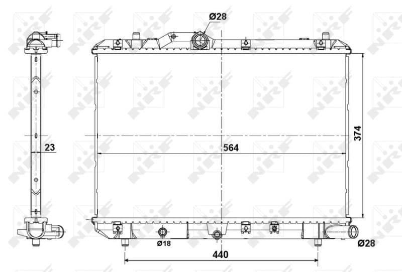 Radiators, Motora dzesēšanas sistēma NRF 56101 1