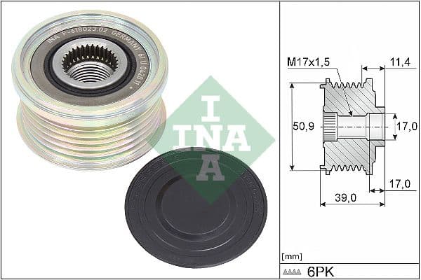 Ģeneratora brīvgaitas mehānisms Schaeffler INA 535 0358 10 1