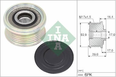 Ģeneratora brīvgaitas mehānisms Schaeffler INA 535 0358 10 1