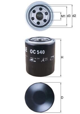 Eļļas filtrs KNECHT OC 540 1