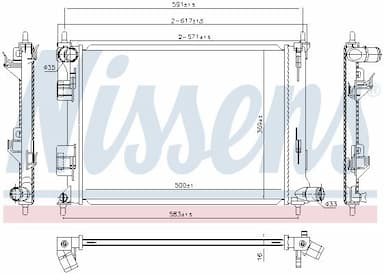 Radiators, Motora dzesēšanas sistēma NISSENS 666213 5