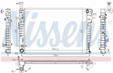 Radiators, Motora dzesēšanas sistēma NISSENS 675005 6